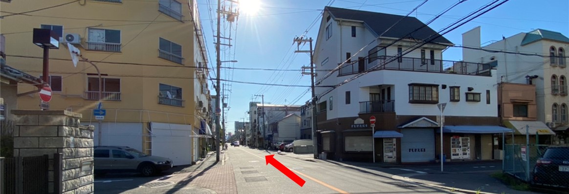 バス停平尾から安田整骨院・鍼灸院までの道順